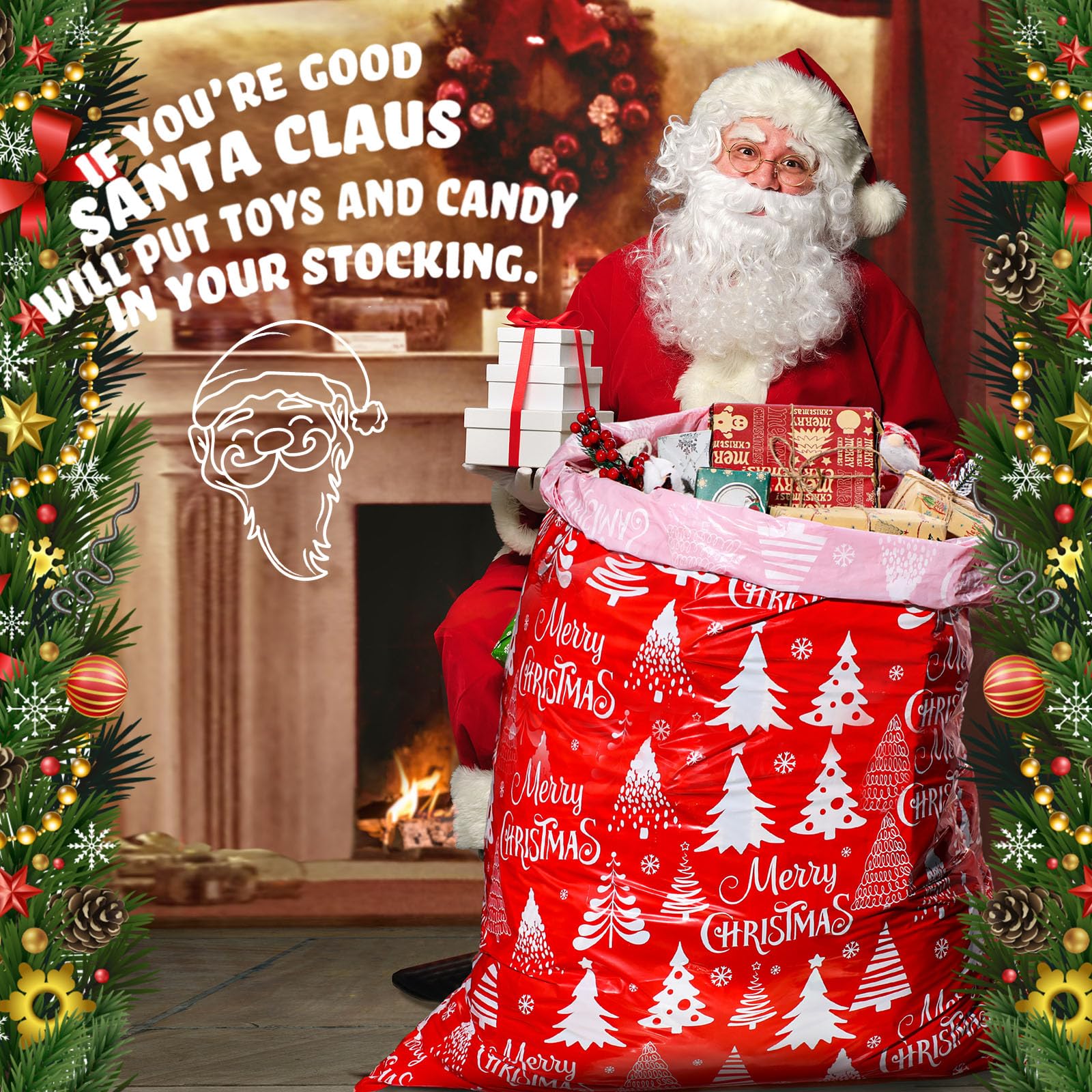 Amazon.com: TaoBary 6 Pcs Giant Christmas Gift Bags 55 x 35 Inch